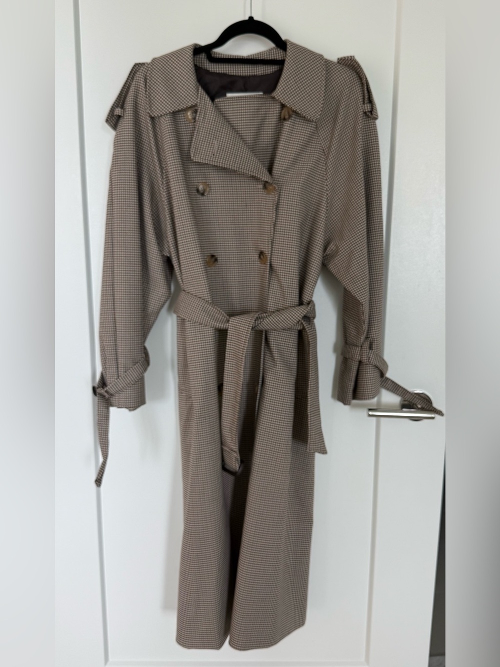 Houndstooth Trench Coat